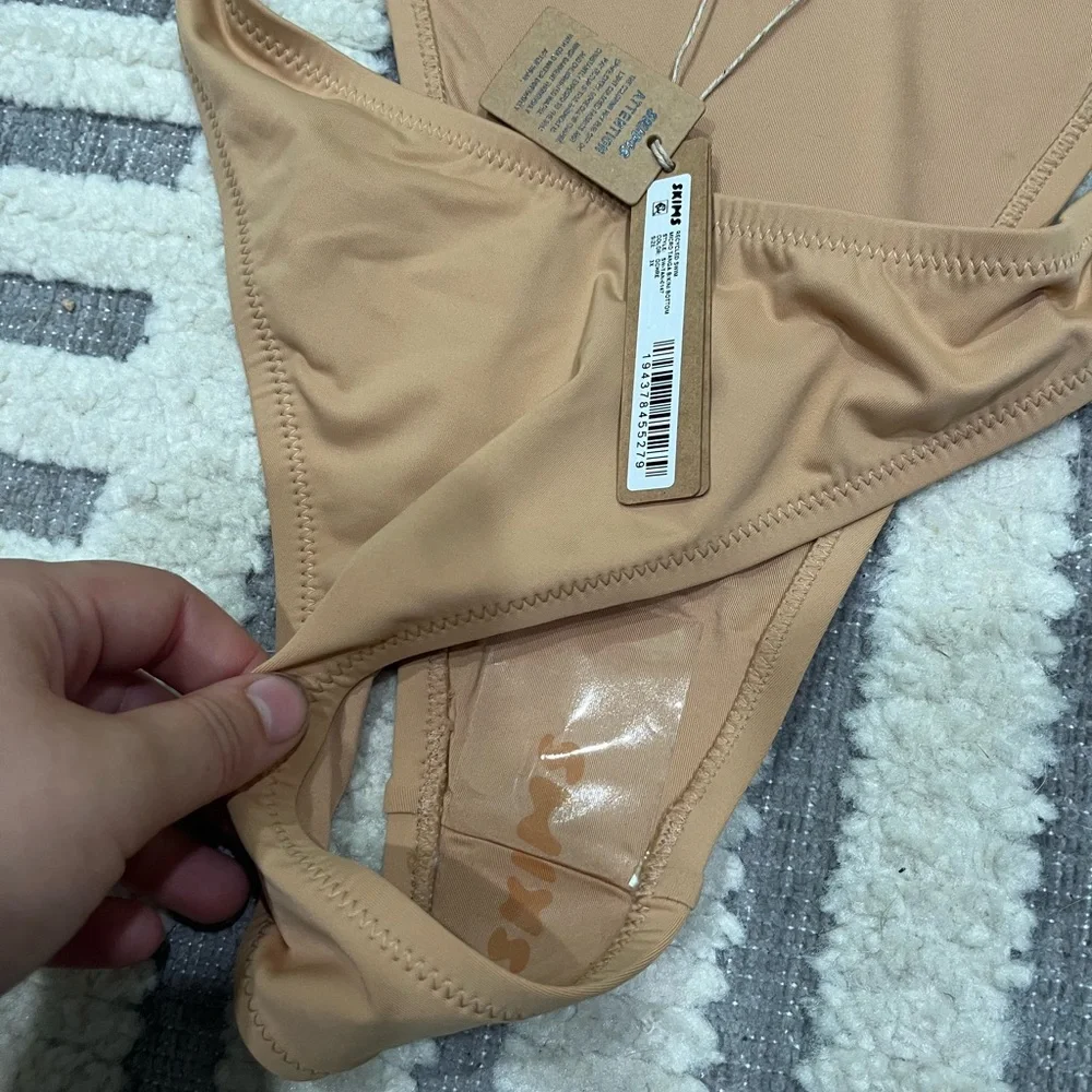 SKIMS Recycled Swim Micro Tanga Bikini‎ Bottom - Ochre